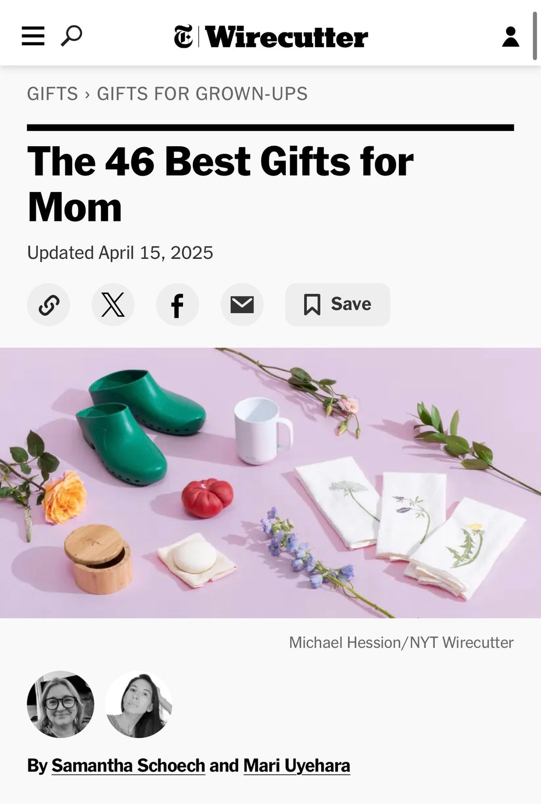 New York Times and Wirecutter think were one THE BEST GIFTS FOR MOM this Mother's Day (and we agree!)